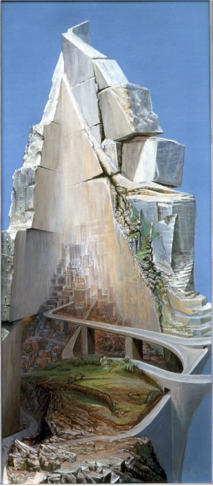 Transitory Force, 1958, egg tempera on panel. A painting by Abe Weiner.