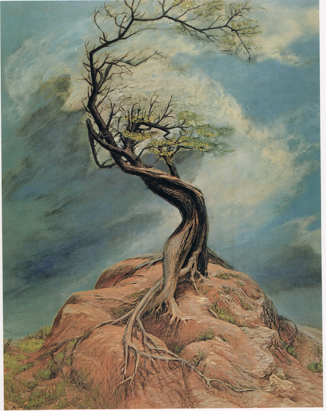 Survival, 1947. A painting by Abe Weiner.