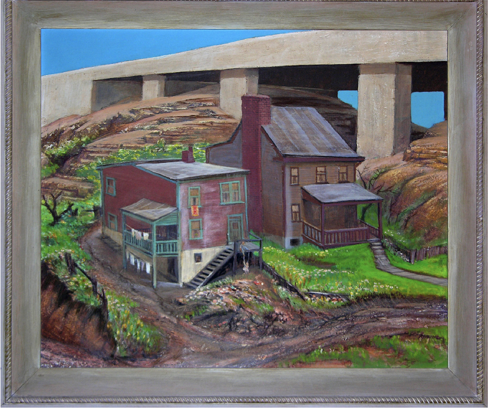 The Old and the New, ca. 1957, egg tempera on panel. A painting by Abe Weiner.