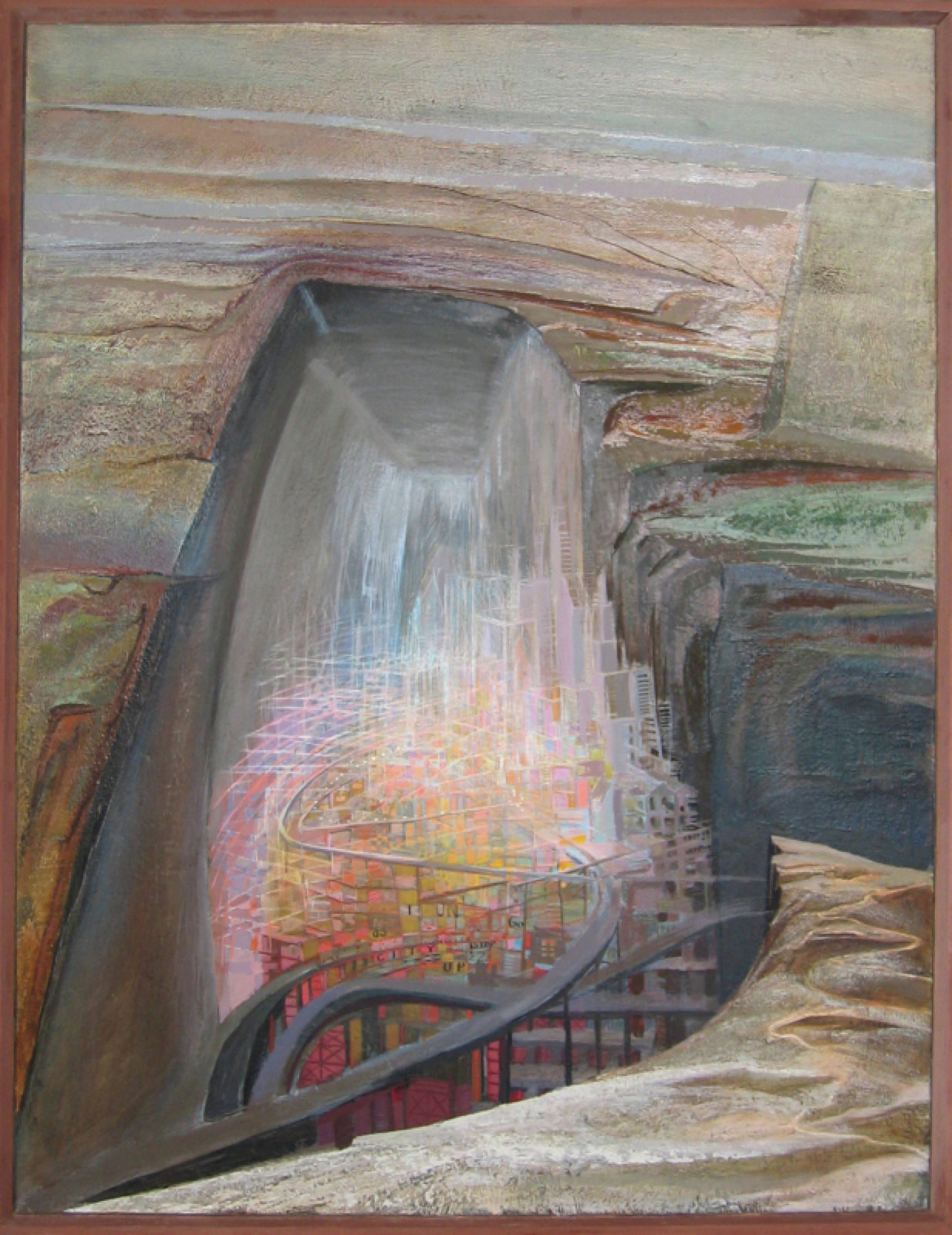 Untitled, 1967, mixed media on panel. A painting by Abe Weiner.
