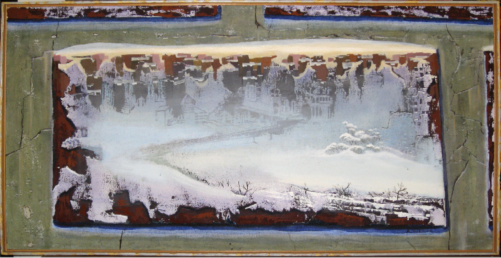 Series: "Winter", 1987, acrylic on canvas. A painting by Abe Weiner.