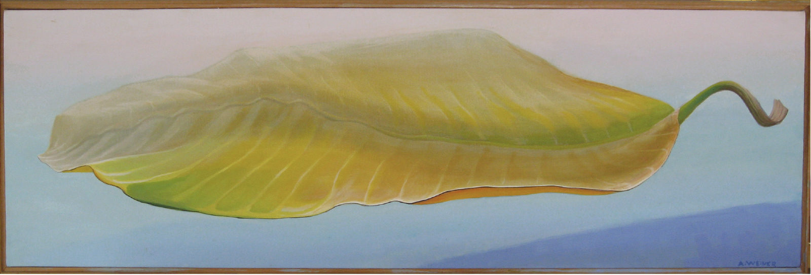 Falling Leaf, acrylic on canvas. A painting by Abe Weiner.