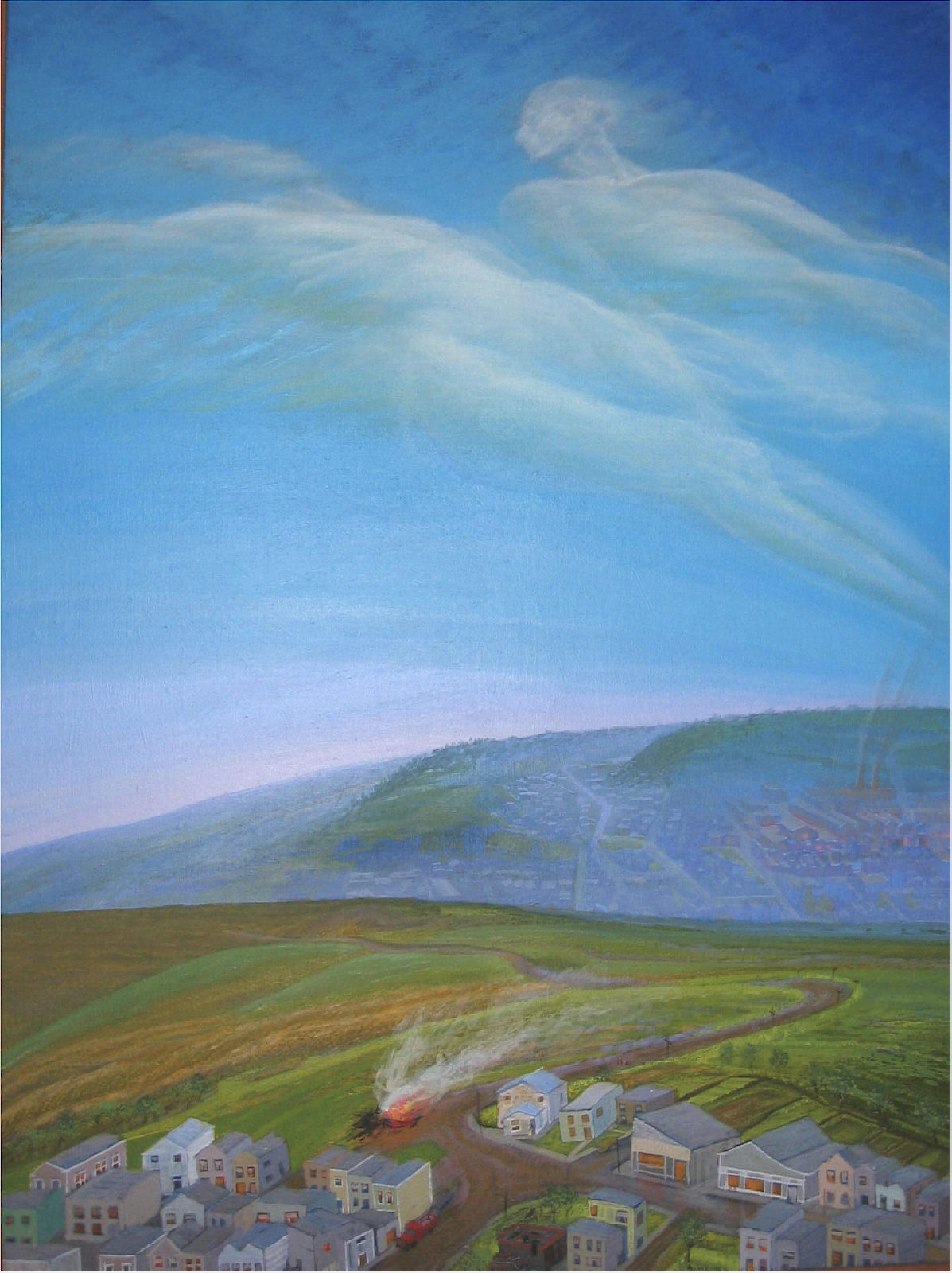Remembrance, 1987, acrylic on canvas. A painting by Abe Weiner.